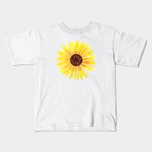 Bright Sunflower Watercolor Painting Kids T-Shirt